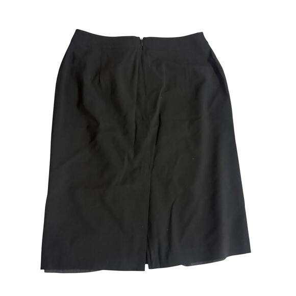 MaxMara Black Wool Blend Pencil Skirt  - 10 - Picture 2 of 3